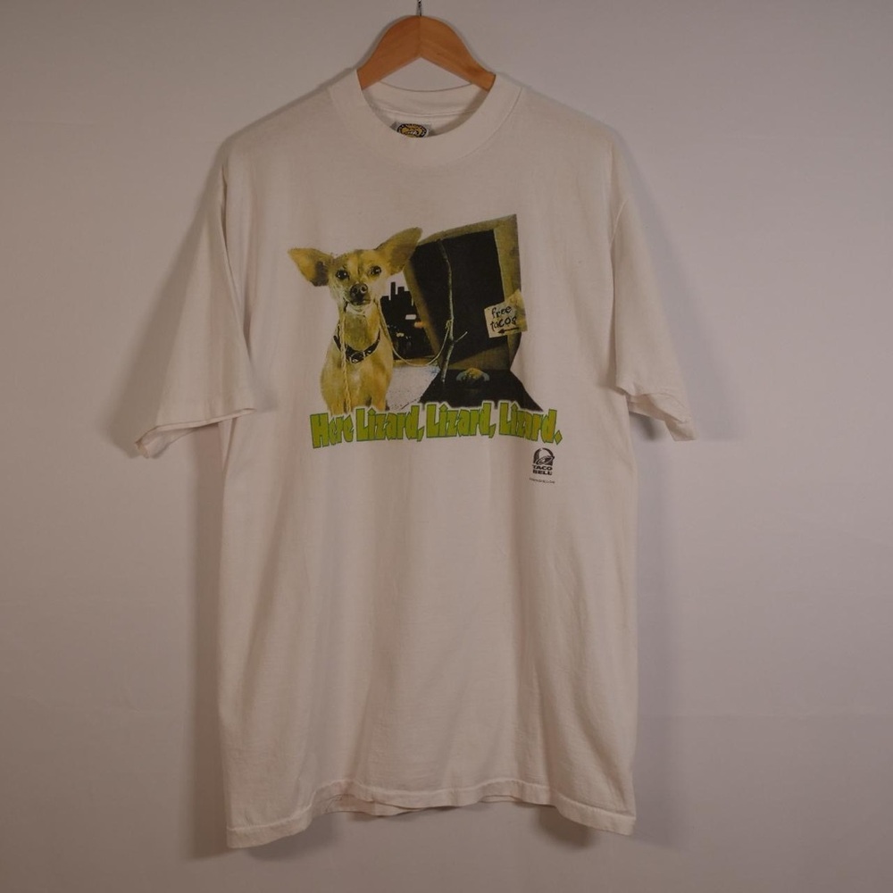 Vintage 1998 Here Lizard Lizard Taco Bell Tee